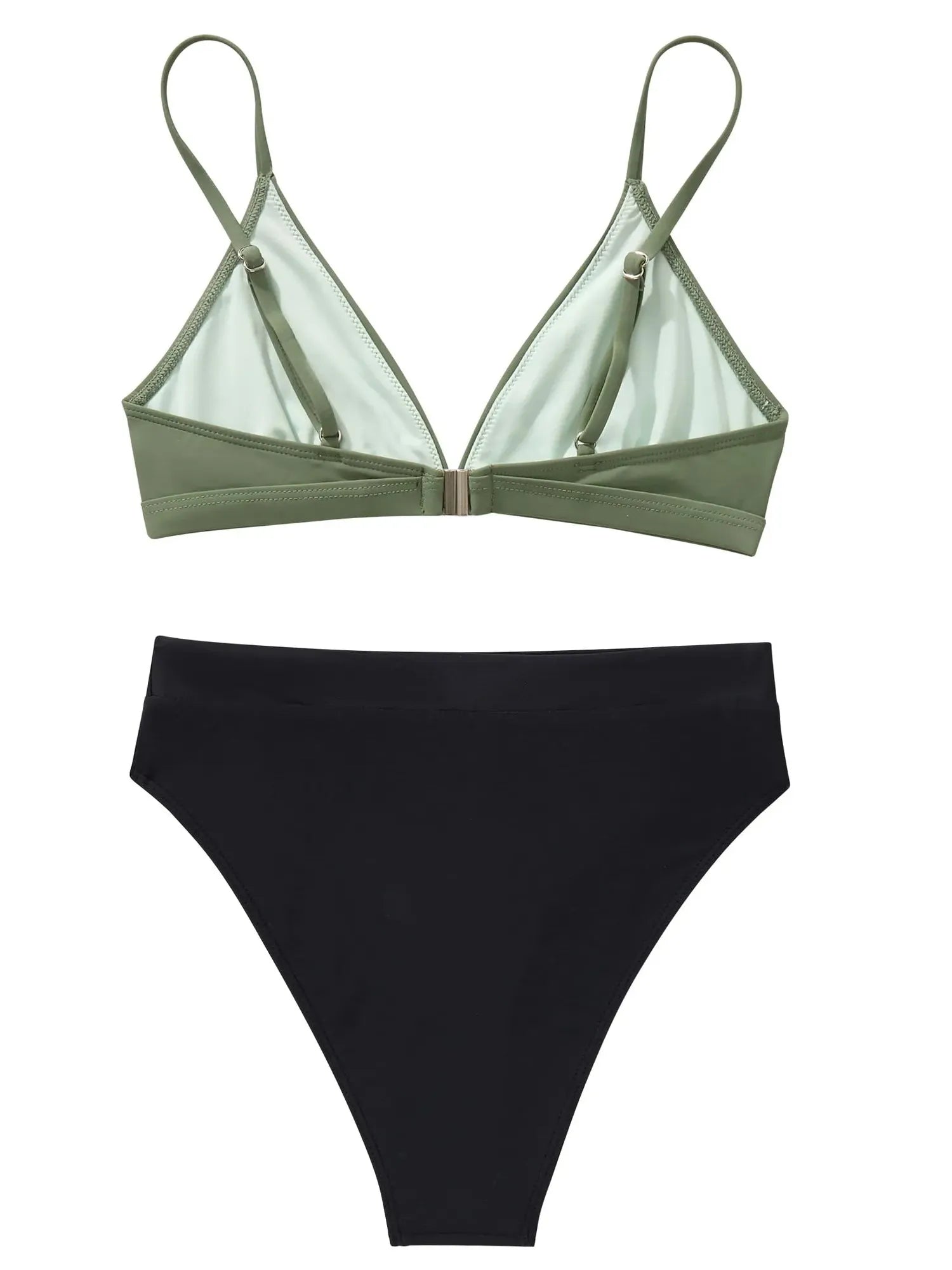 SUUKSESS Women Sexy High Waisted 2 Piece Bikini Sets Triangle High Cut Swimsuits-SUUKSESS-SUUKSESS