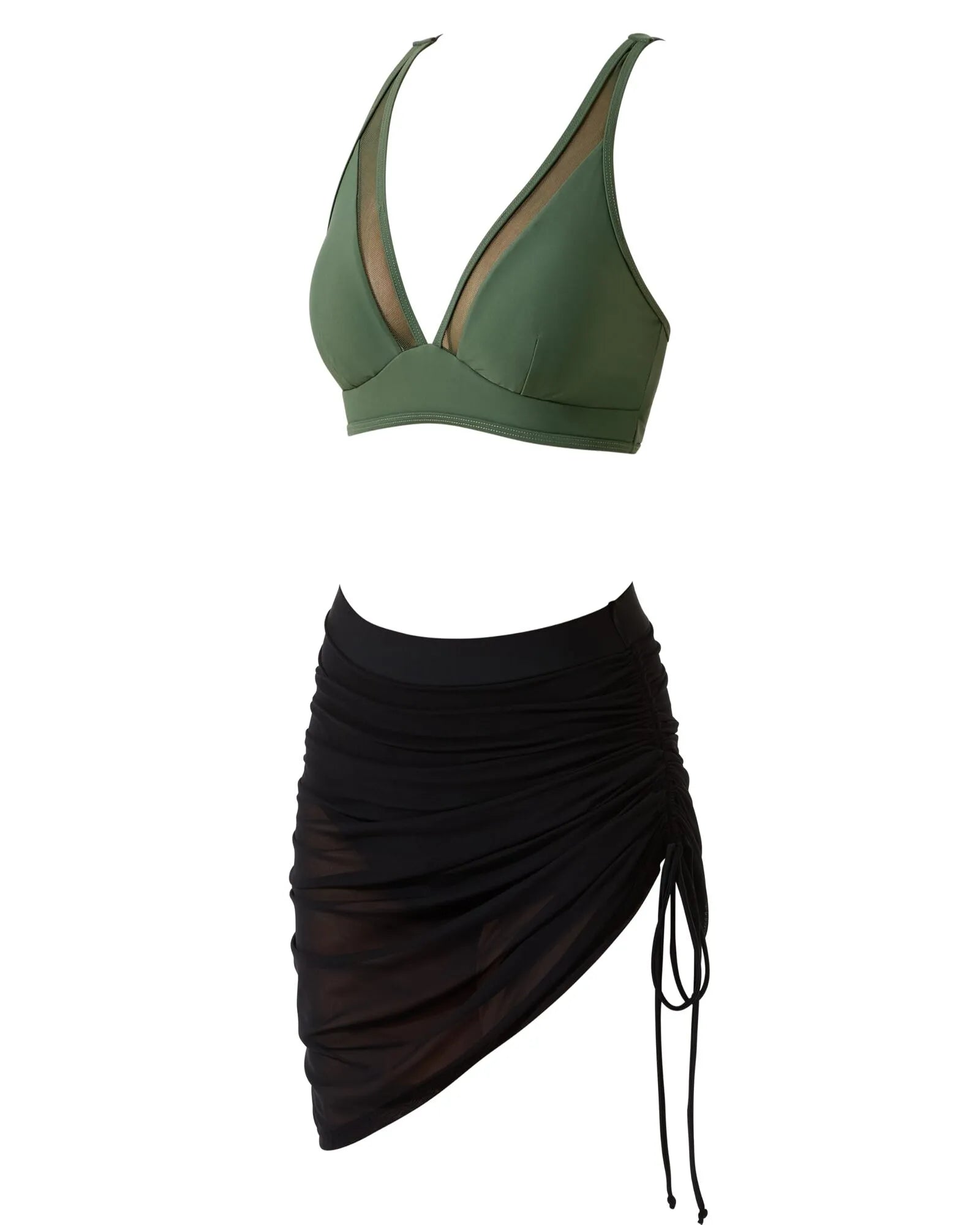 Mesh Skirt Bikini Sets