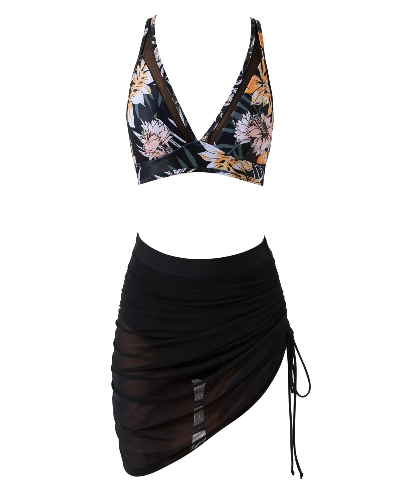 Mesh Skirt Bikini Sets