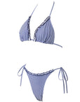 Ruffle Thong Bikini Set