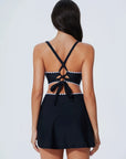 SUUKSESS Women High Waisted Bikini Sets with Skirt Sexy Crisscross Back Swimsuit-SUUKSESS-SUUKSESS