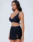 SUUKSESS Women High Waisted Bikini Sets with Skirt Sexy Crisscross Back Swimsuit-SUUKSESS-SUUKSESS