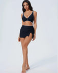 SUUKSESS Women High Waisted Bikini Sets with Skirt Sexy Crisscross Back Swimsuit-SUUKSESS-SUUKSESS