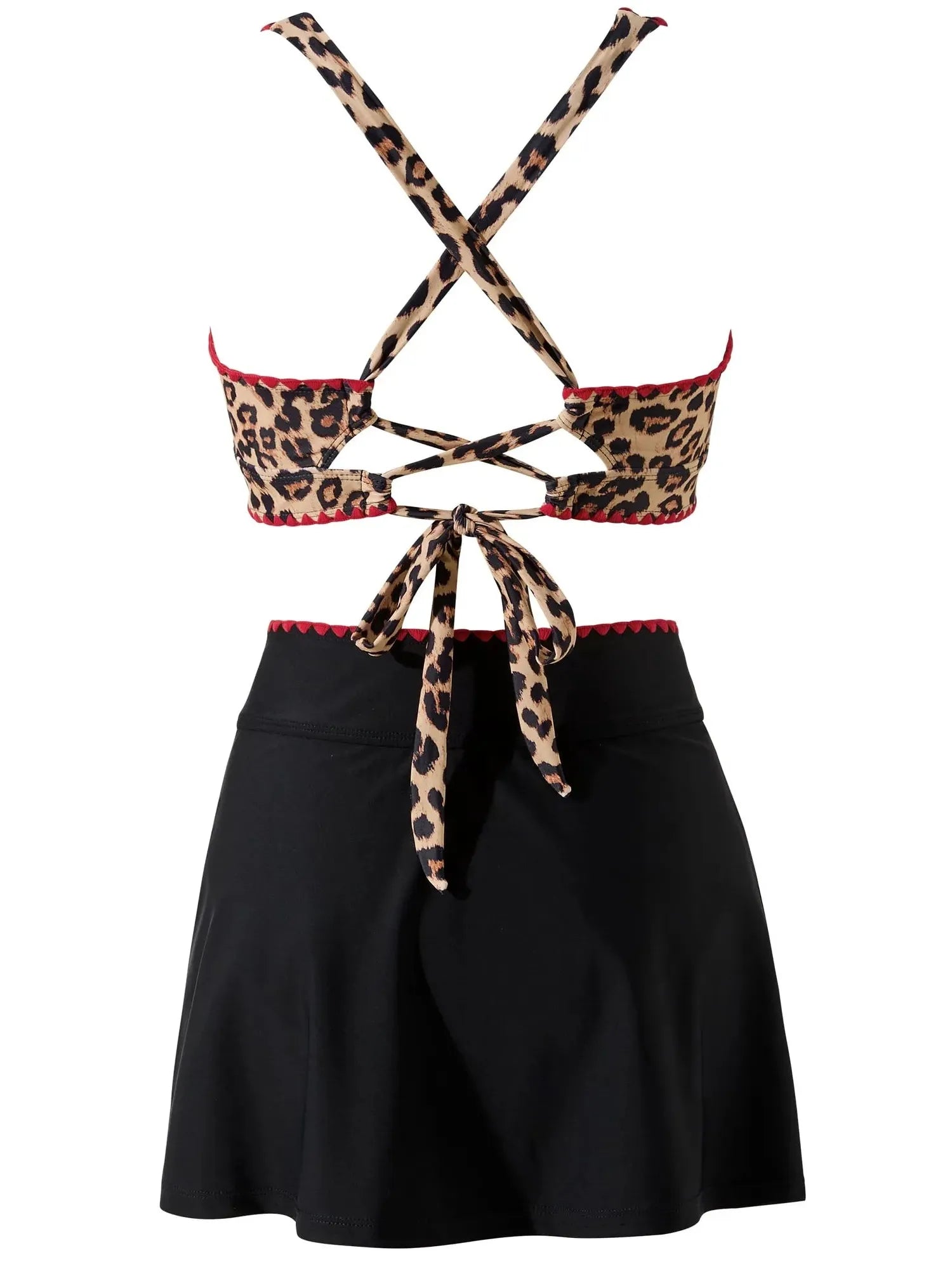 SUUKSESS Women High Waisted Bikini Sets with Skirt Sexy Crisscross Back Swimsuit-SUUKSESS-SUUKSESS