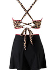 SUUKSESS Women High Waisted Bikini Sets with Skirt Sexy Crisscross Back Swimsuit-SUUKSESS-SUUKSESS