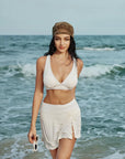 SUUKSESS Women High Waisted Bikini Sets with Skirt Sexy Crisscross Back Swimsuit-SUUKSESS-SUUKSESS