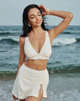 SUUKSESS Women High Waisted Bikini Sets with Skirt Sexy Crisscross Back Swimsuit-SUUKSESS-SUUKSESS
