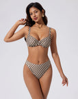 Color Block Underwire 2 Piece Swimsuit