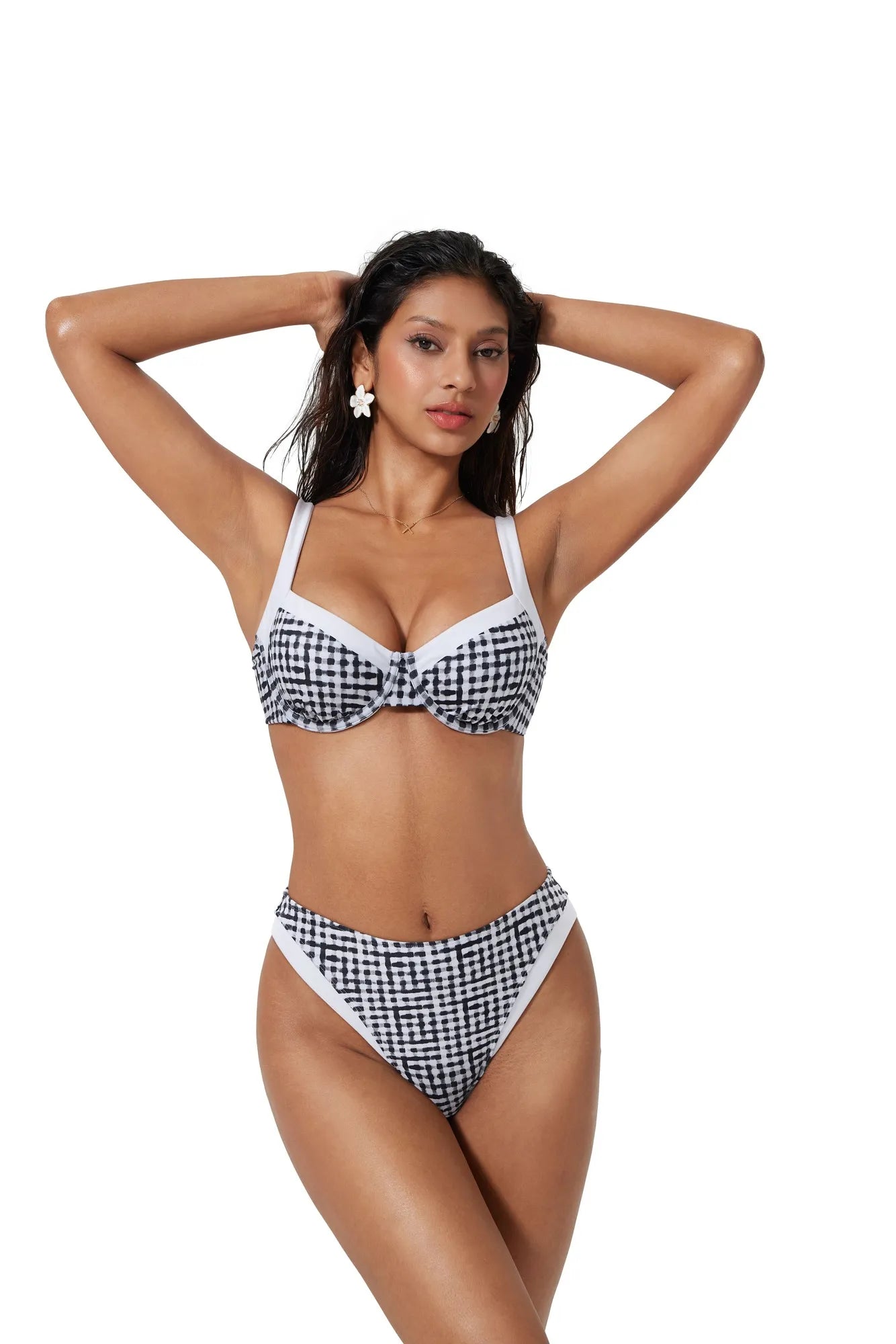 Color Block Underwire 2 Piece Swimsuit