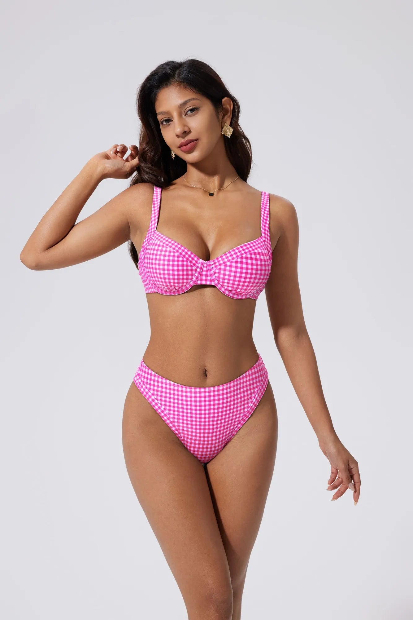 Color Block Underwire 2 Piece Swimsuit