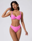 Color Block Underwire 2 Piece Swimsuit