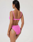 Color Block Underwire 2 Piece Swimsuit
