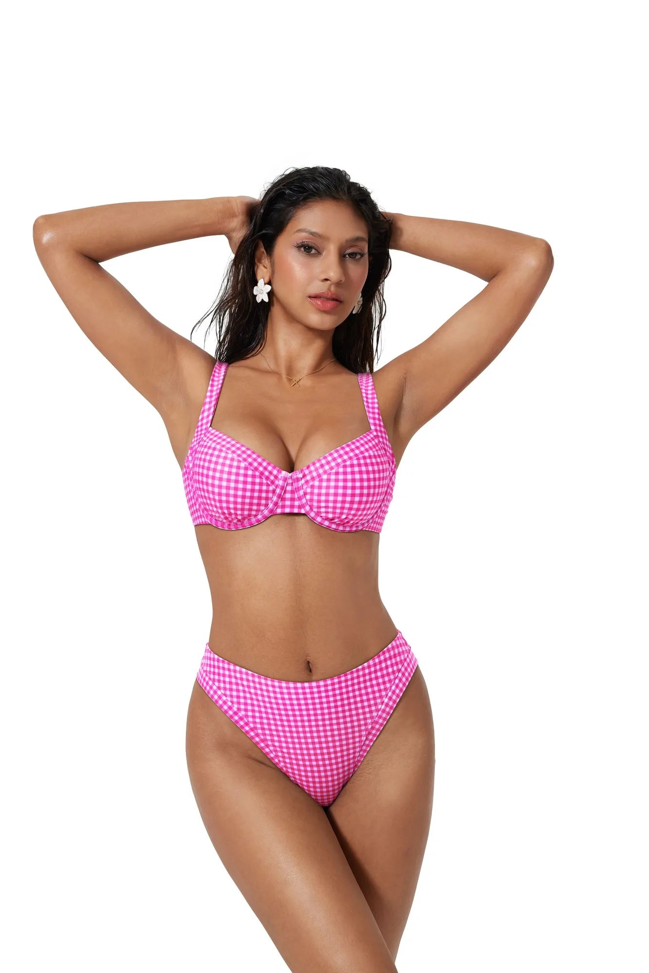 Color Block Underwire 2 Piece Swimsuit