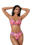 Color Block Underwire 2 Piece Swimsuit