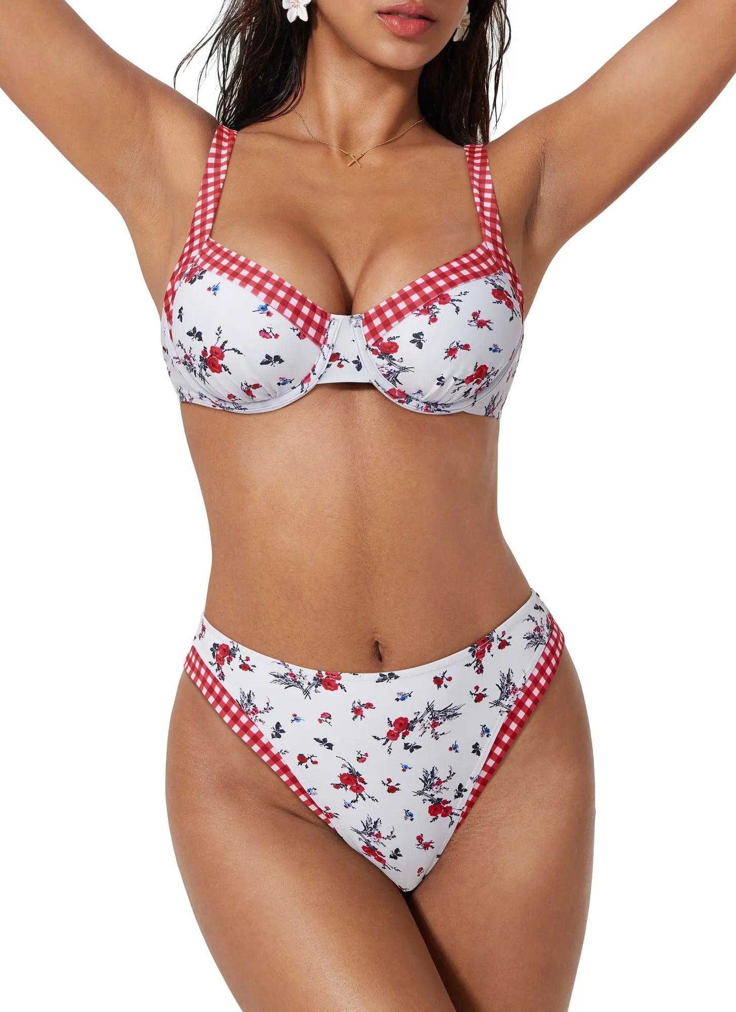 Color Block Underwire 2 Piece Swimsuit