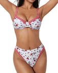 Color Block Underwire 2 Piece Swimsuit