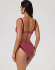 Color Block Underwire 2 Piece Swimsuit