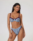 Color Block Underwire 2 Piece Swimsuit