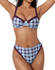 Color Block Underwire 2 Piece Swimsuit