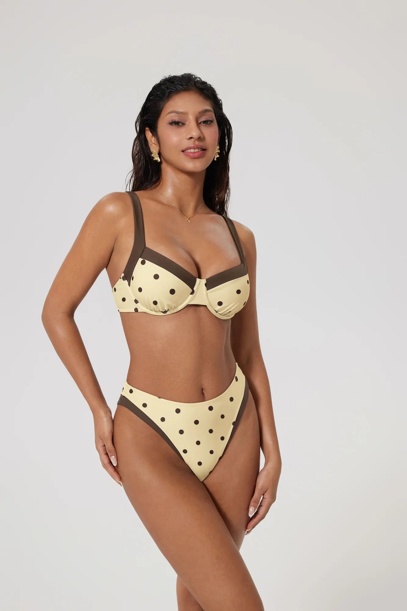 Color Block Underwire 2 Piece Swimsuit