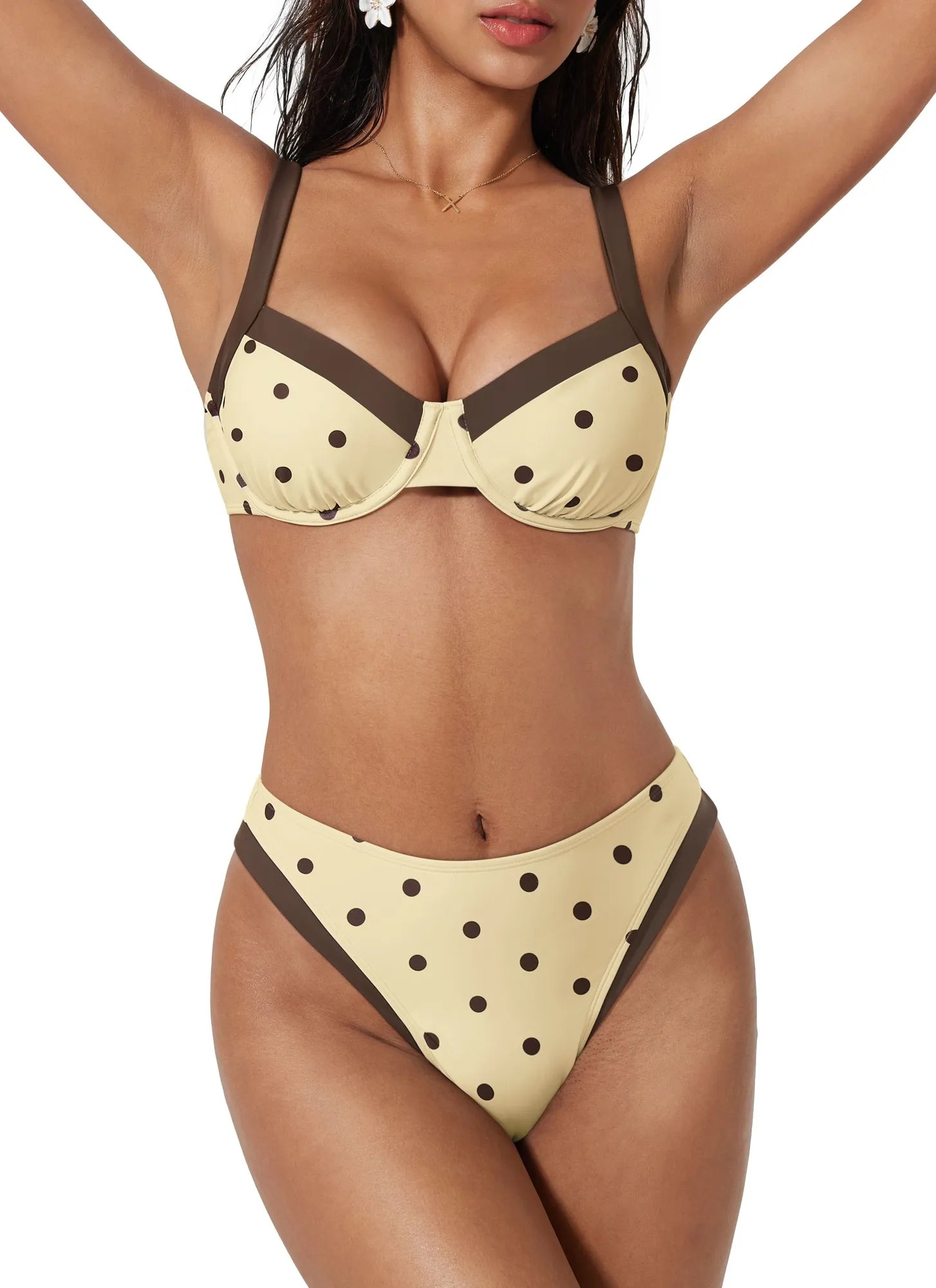 Color Block Underwire 2 Piece Swimsuit