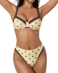 Color Block Underwire 2 Piece Swimsuit