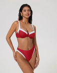 Color Block Underwire 2 Piece Swimsuit