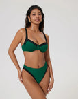 Color Block Underwire 2 Piece Swimsuit