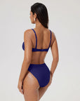 Color Block Underwire 2 Piece Swimsuit