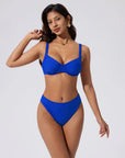 Color Block Underwire 2 Piece Swimsuit