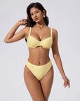 Color Block Underwire 2 Piece Swimsuit