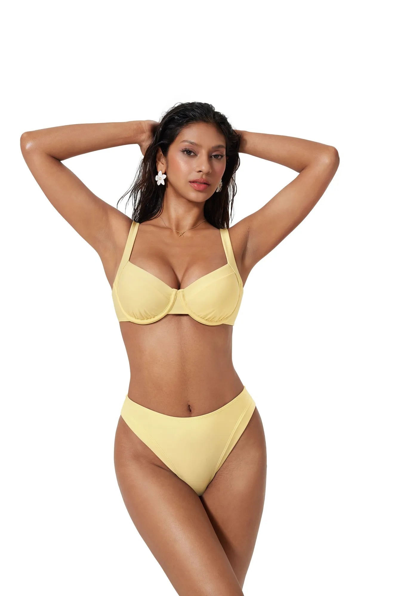 Color Block Underwire 2 Piece Swimsuit