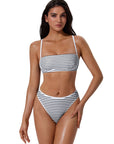 Bandeau High Waisted Bikini Set 2 Piece Swimsuits-SUUKSESS-SUUKSESS