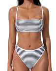 Bandeau High Waisted Bikini Set 2 Piece Swimsuits-SUUKSESS-SUUKSESS