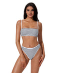 Bandeau High Waisted Bikini Set 2 Piece Swimsuits-SUUKSESS-SUUKSESS