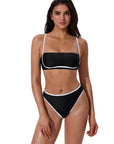 Bandeau High Waisted Bikini Set 2 Piece Swimsuits-SUUKSESS-SUUKSESS