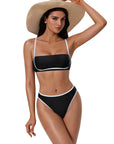 Bandeau High Waisted Bikini Set 2 Piece Swimsuits-SUUKSESS-SUUKSESS