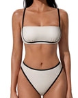 Bandeau High Waisted Bikini Set 2 Piece Swimsuits-SUUKSESS-SUUKSESS