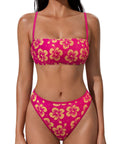 Bandeau High Waisted Bikini Set 2 Piece Swimsuits-SUUKSESS-SUUKSESS