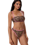 Bandeau High Waisted Bikini Set 2 Piece Swimsuits-SUUKSESS-SUUKSESS