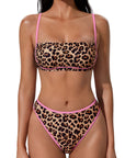 Bandeau High Waisted Bikini Set 2 Piece Swimsuits-SUUKSESS-SUUKSESS