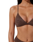 Triangle Textured High 2 Piece Bikini-SUUKSESS-SUUKSESS