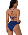 Triangle Textured High 2 Piece Bikini-SUUKSESS-SUUKSESS