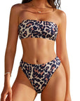 Cheeky 2 Piece Bandeau Bikini Set-SUUKSESS-Leopard-S-SUUKSESS