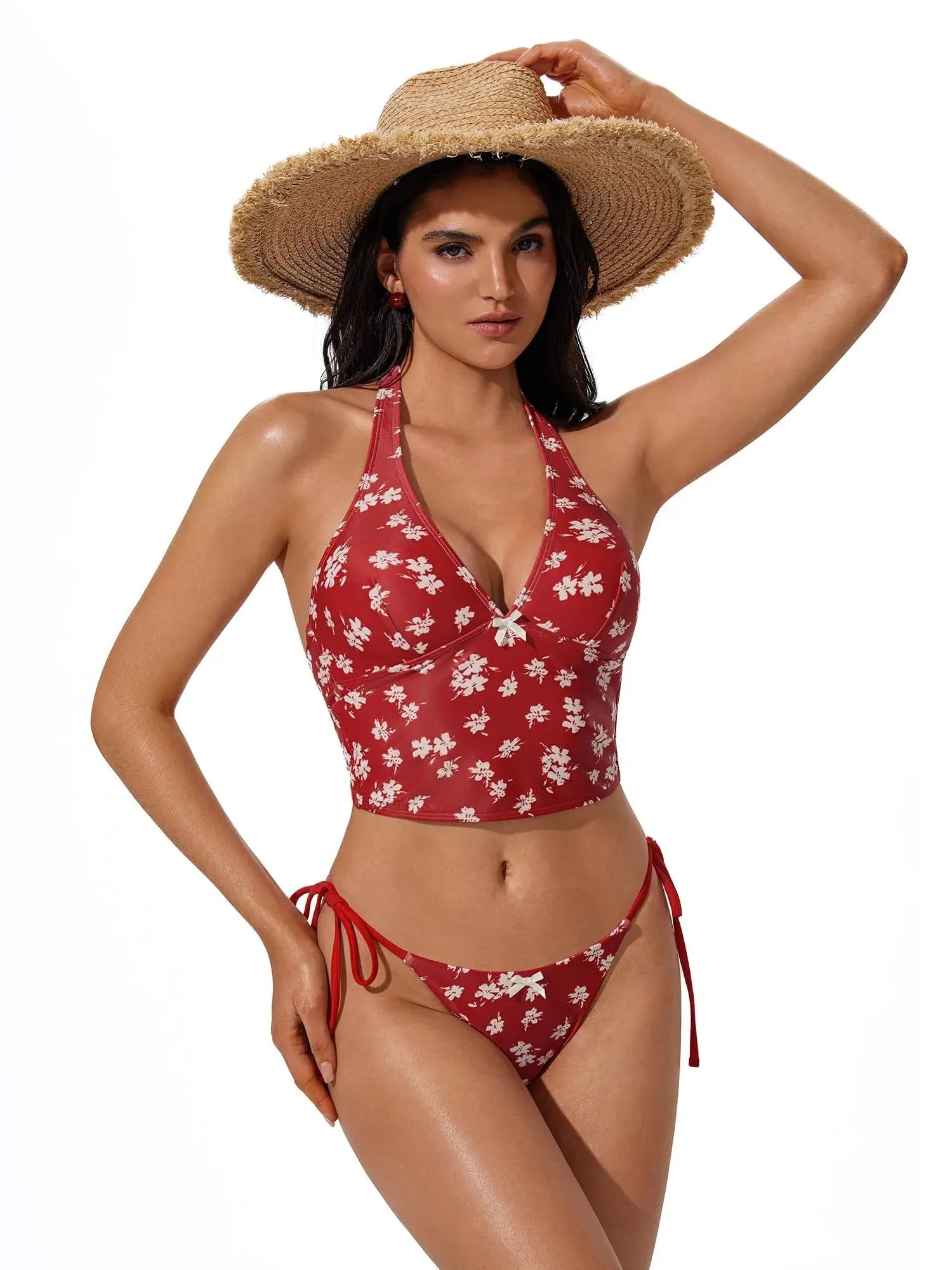 Halter String Cheeky Thong Bikini Set-SUUKSESS-SUUKSESS