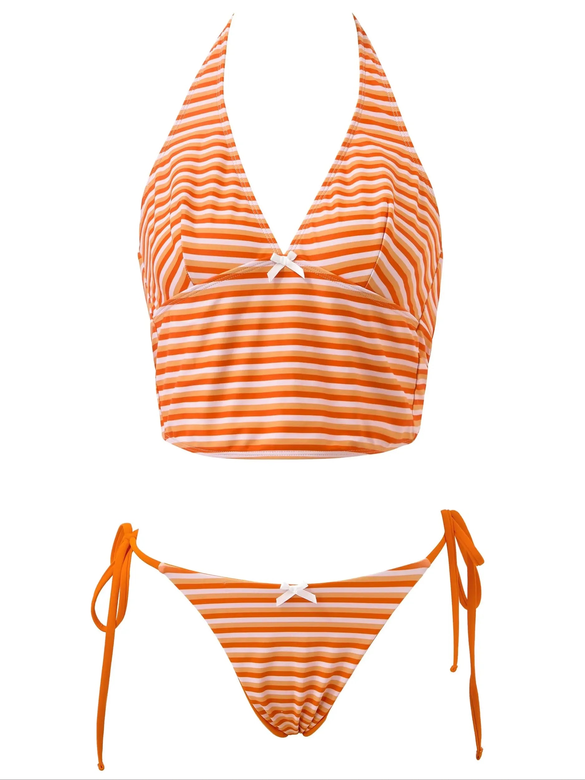 Halter String Cheeky Thong Bikini Set-SUUKSESS-SUUKSESS