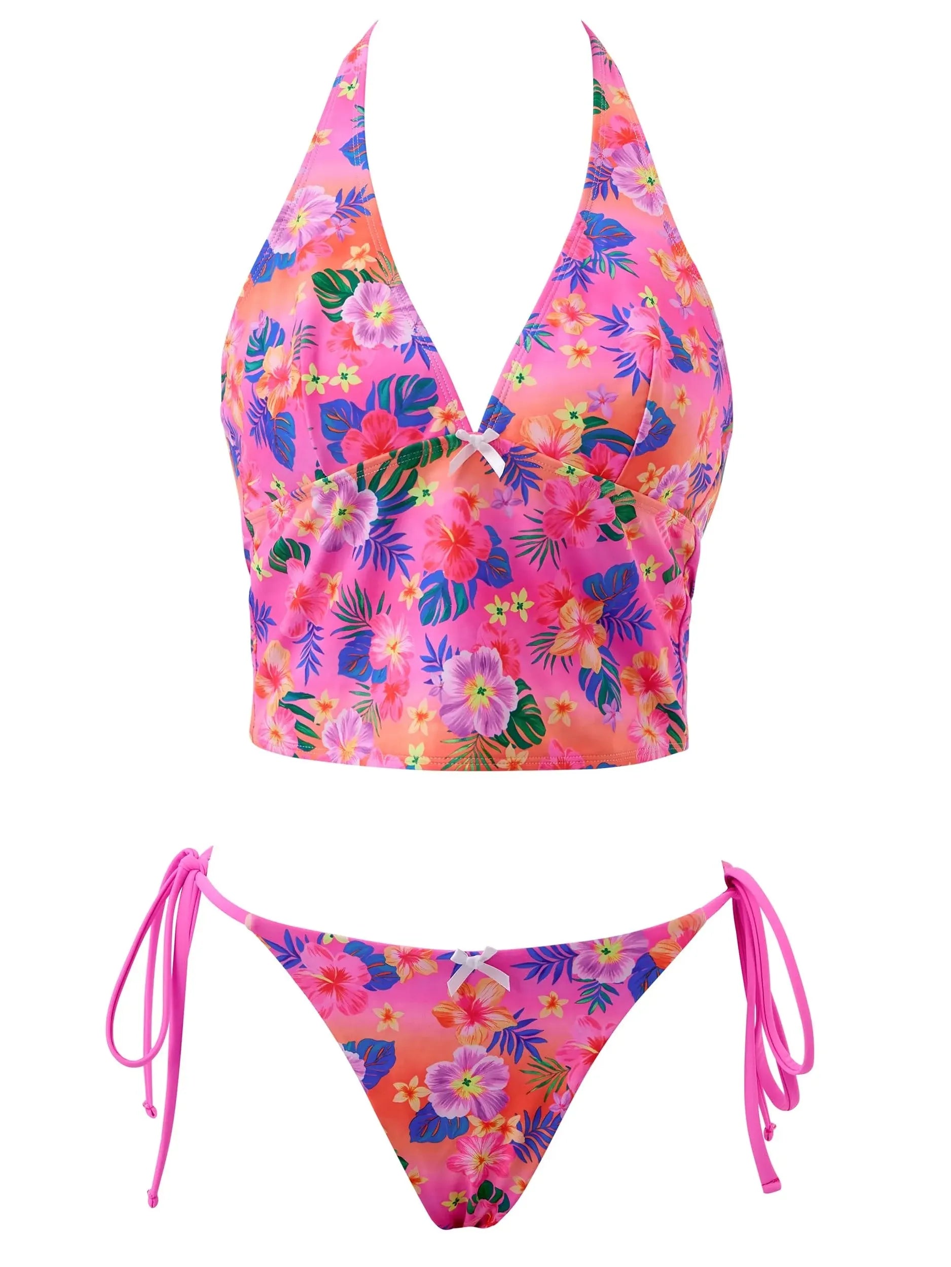 Halter String Cheeky Thong Bikini Set-SUUKSESS-SUUKSESS