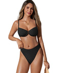 High Waisted Underwire Bikini Set-SUUKSESS-SUUKSESS