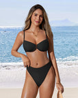 High Waisted Underwire Bikini Set-SUUKSESS-SUUKSESS
