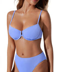 High Waisted Underwire Bikini Set-SUUKSESS-SUUKSESS